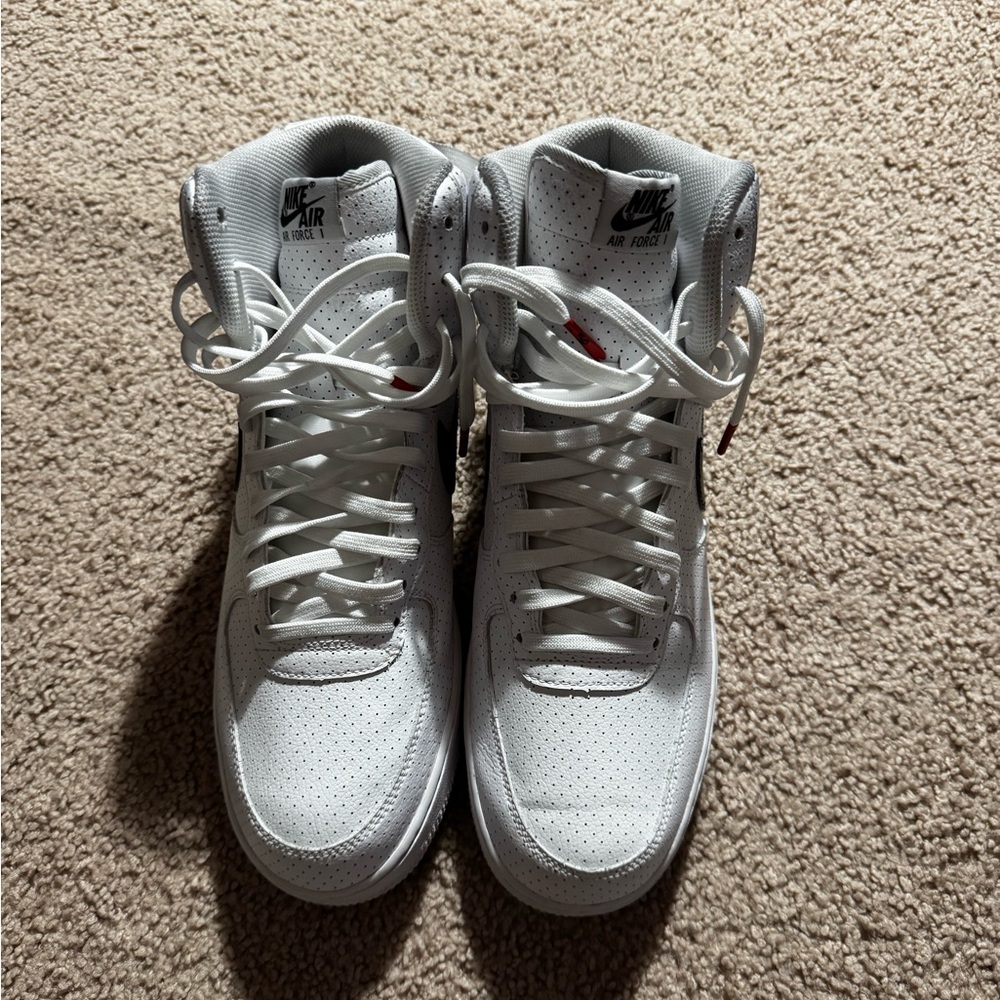 Rare Nike Air Force 1 High Men's White Leather Sneakers Size 11.5 315121-120